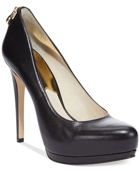 michael kors black open toe heels|michael kors closed toe pumps.